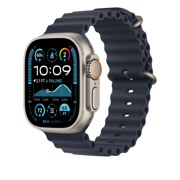 Ремінець Ocean Band Navy з титановим гачком &ndash; вигляд збоку, модель MXTH3