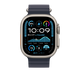 Apple Watch з темно-синім ремінцем Ocean Band Navy на руці &ndash; модель MXTH3
