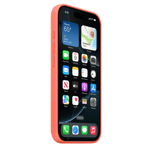 Чохол для Apple iPhone 16 Pro Silicone Case with MagSafe - Tangerine (MDFY4) CH-0052