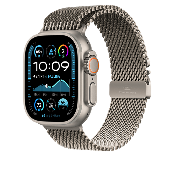 Ремінець Milanese Loop Natural Titanium &ndash; боковий вигляд, розмір Large