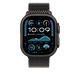 Apple Watch з чорним ремінцем Milanese Loop Medium на руці &ndash; MXKG3