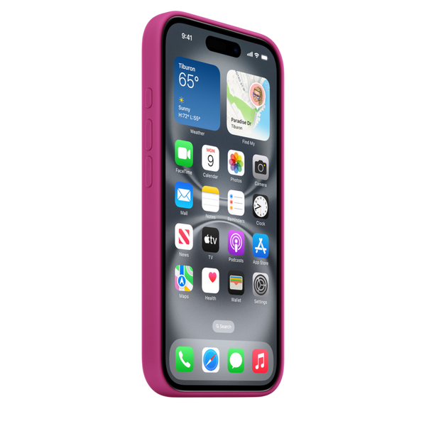 Чохол для Apple iPhone 16 Silicone Case with MagSafe - Fuchsia (MYY53) CH-0064