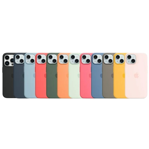 Силіконовий чохол Apple iPhone 15 Pro Max Silicone Case із MagSafe, вигляд ззаду, демонстрація кольору та текстури матеріалу